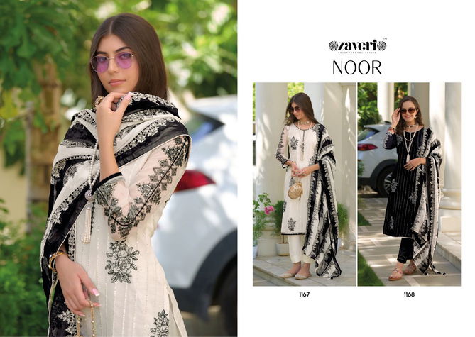 Black - White Noor Heavy Pakistani Readymade Suits Catalog